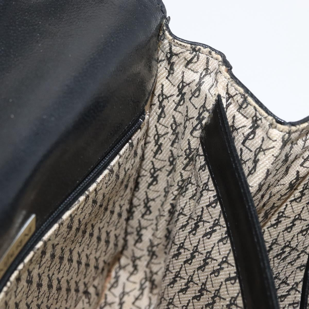 Saint Laurent Vintage Leather, Black, Leather, Shoulder Bag