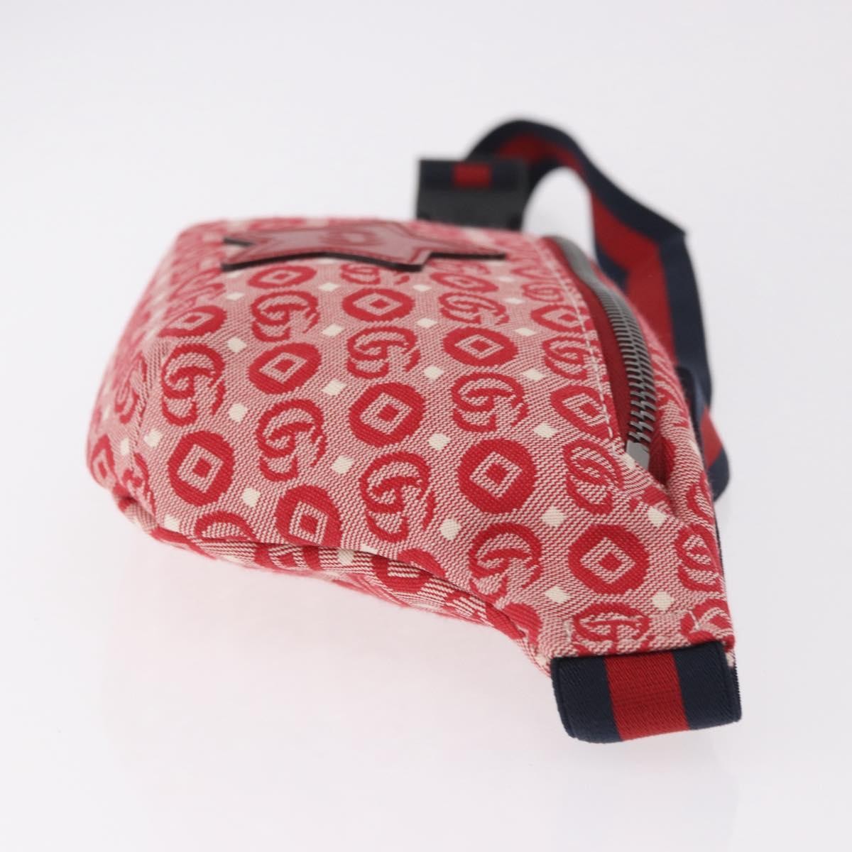 Gucci Children's Belt Printed GG Coated Canvas, Red, Canvas, Handbag