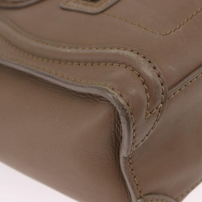 Celine Shopper Luggage Leather, Beige, Leather, Handbag