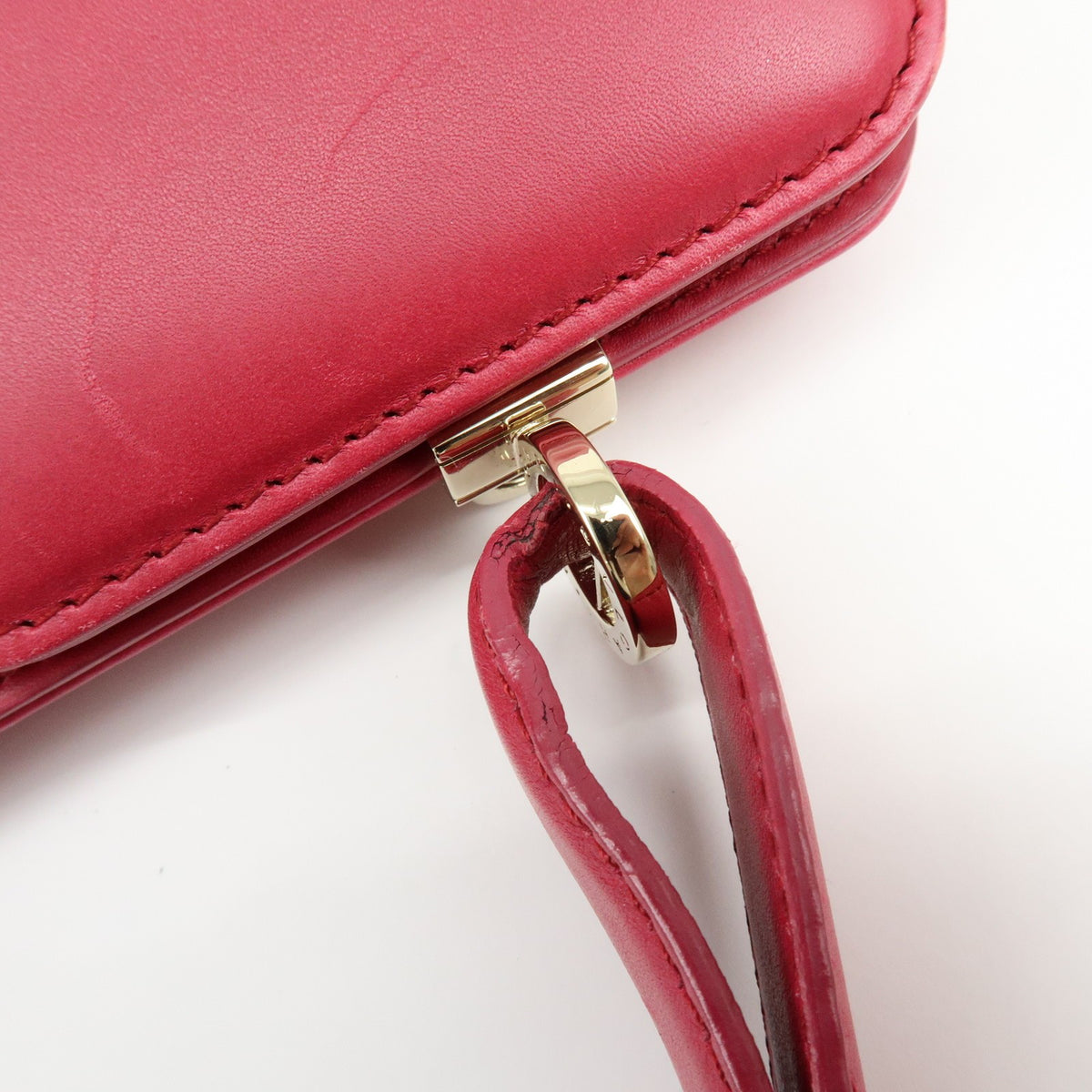 Bvlgari Isabella Rossellini Leather, Pink, Leather, Handbag