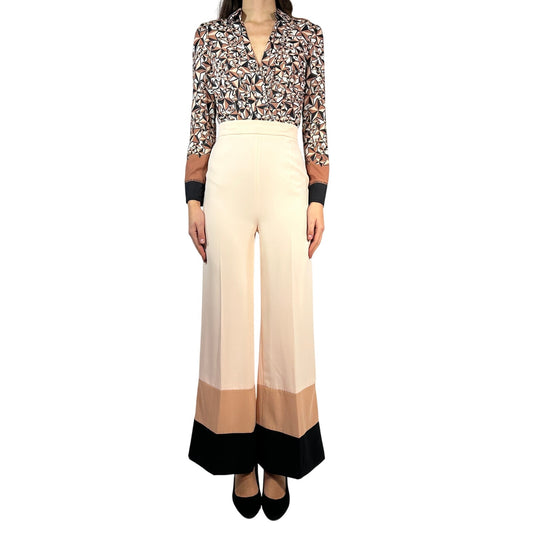 ELISABETTA FRANCHI Wide Leg Flared Jumpsuit