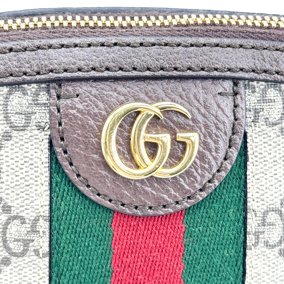 Gucci Ophidia Dome GG Coated Canvas, Brown, Canvas, Shoulder Bag