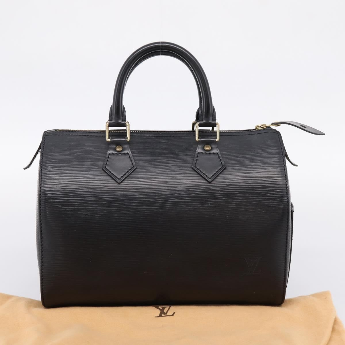 Louis Vuitton Speedy Epi Leather, Black, Leather, Handbag