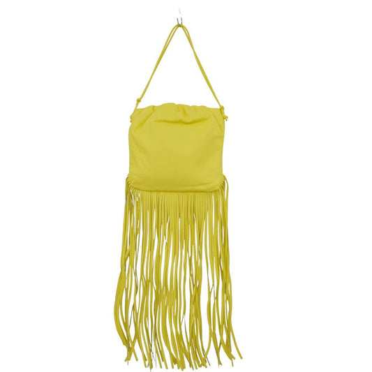 Bottega Veneta The Fringe Leather, Yellow, Leather, Clutch