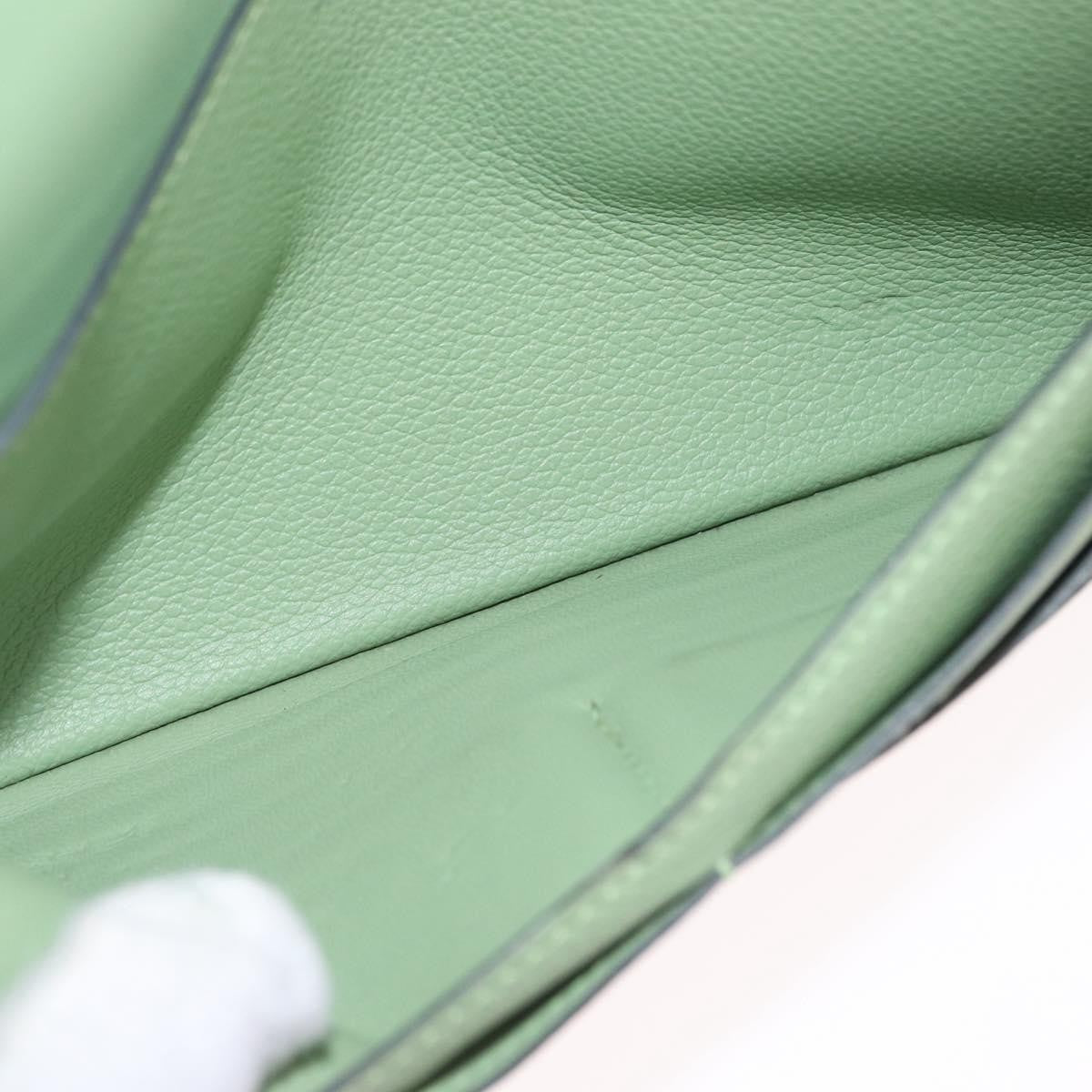 Hermes Dogon Recto Verso Leather, Green, Leather, Wallet