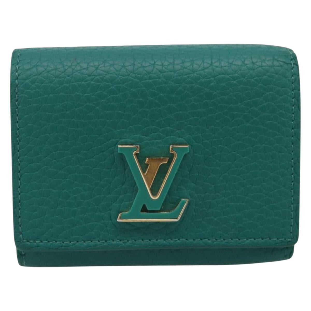 Louis Vuitton Capucines Leather, Green, Leather, Wallet