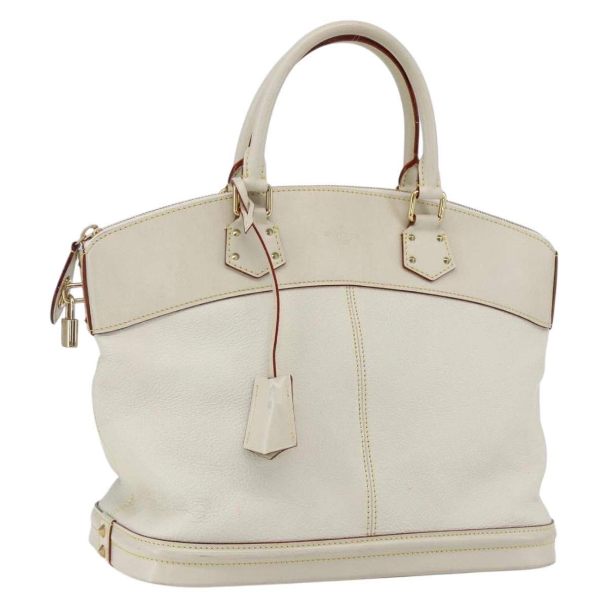 Louis Vuitton Suhali Lockit Leather, White, Leather, Handbag