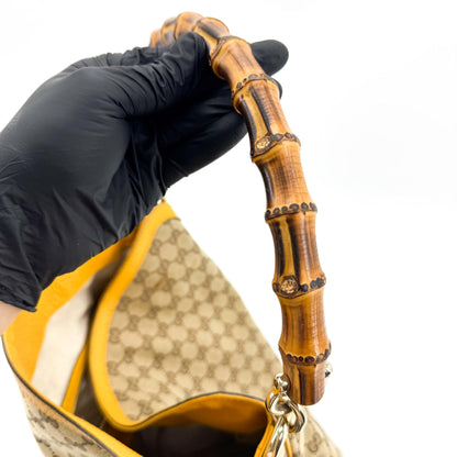 Gucci Diana Bamboo GG Canvas, Brown, Canvas, Shoulder Bag