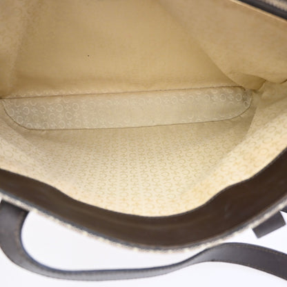 Celine Vintage Macadam Shopper Coated Canvas, Brown, Canvas, Tote Bag