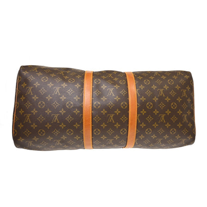 Louis Vuitton Keepall Monogram, Brown, Canvas, Travel Bag