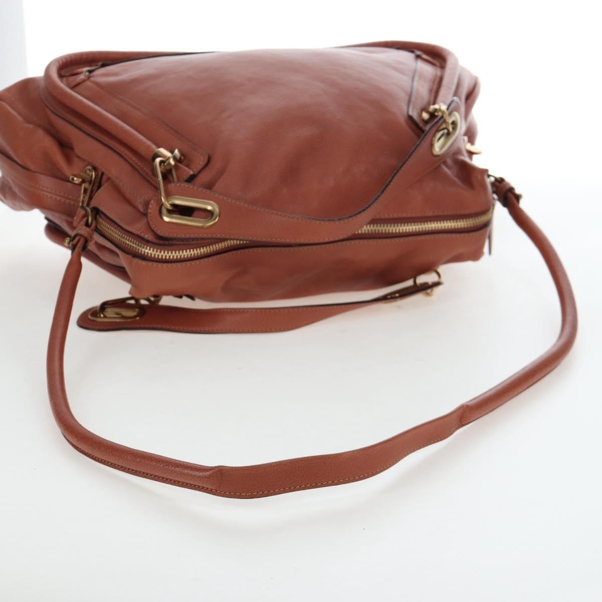 Chloe Paraty Quilted Leather, Brown, Leather, Handbag