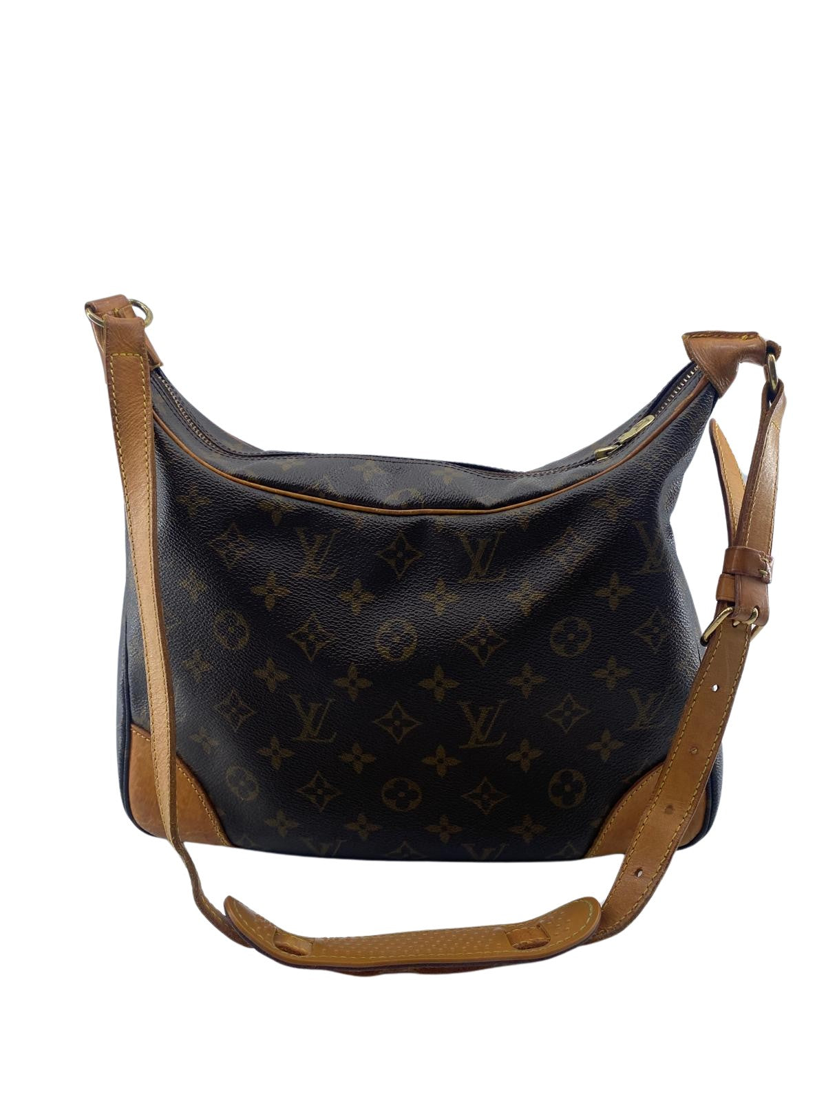 Louis Vuitton Boulogne, Brown, Leather, shoulder