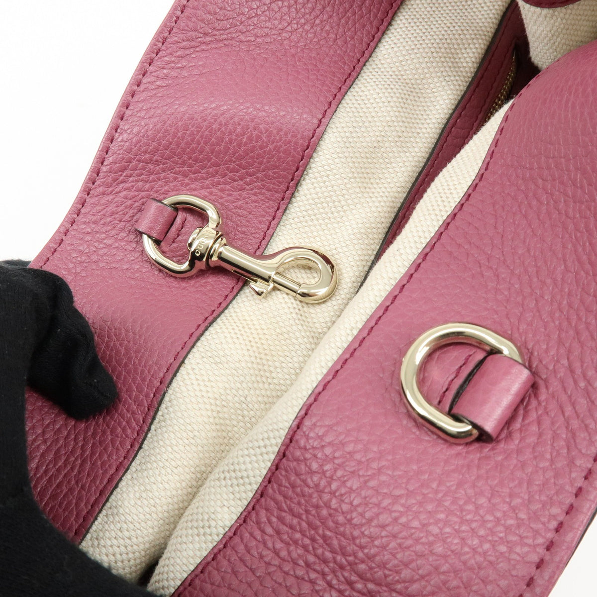 Gucci Soho Chain Strap Leather, Purple, Leather, Shoulder Bag