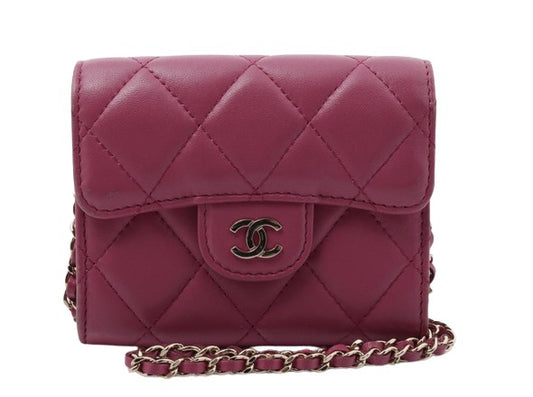 Chanel, Pink, Leather, shoulder