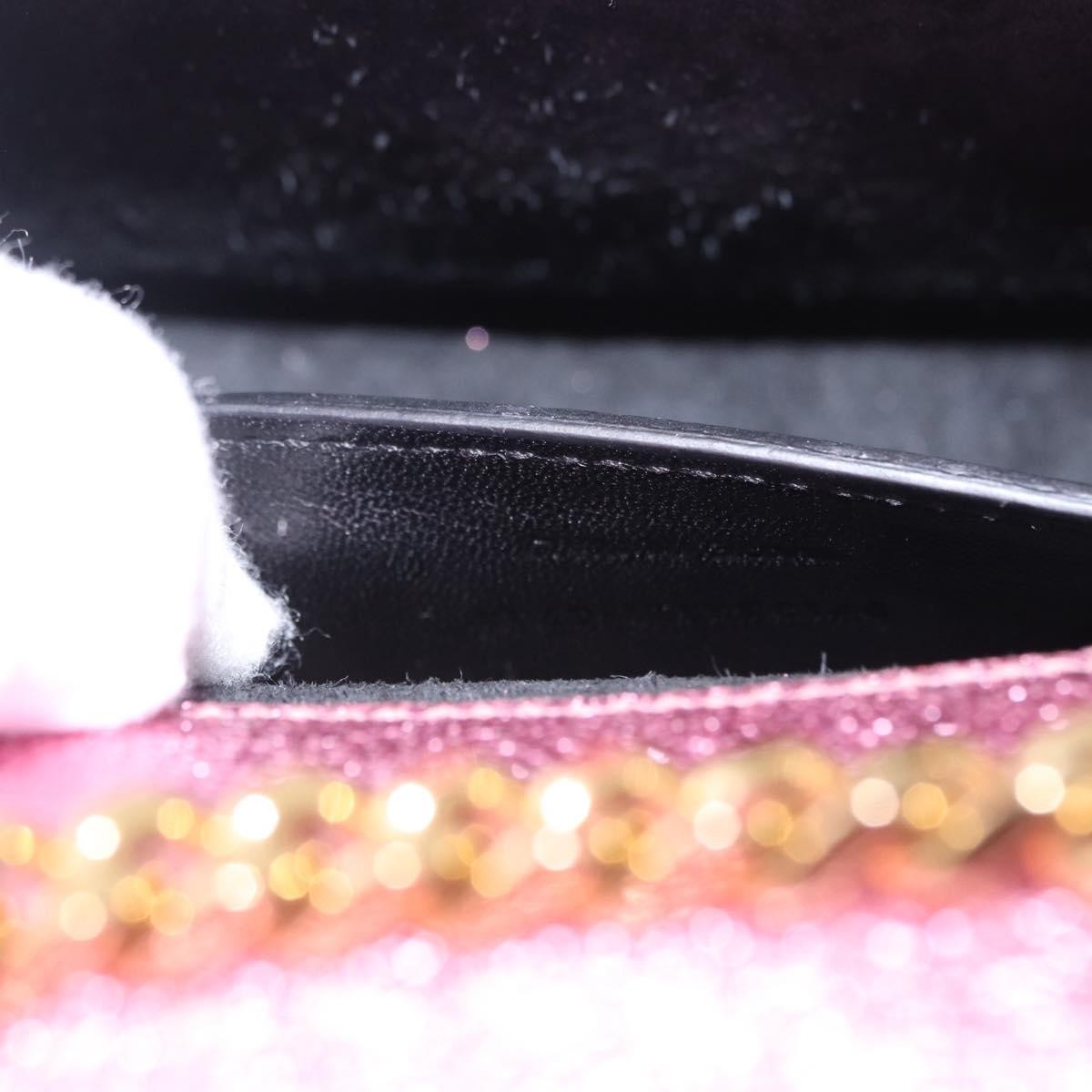 Saint Laurent Classic Monogram Metallic Leather, Pink, Leather, Crossbody Bag