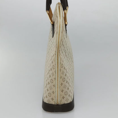 Louis Vuitton Alma Mini Lin Monogram, Khaki, Canvas, Handbag