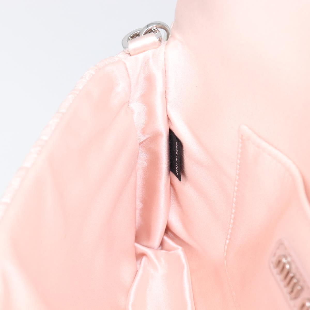 Miu Miu Crystal Full Flap Printed Calf Hair and Matelasse Leather, Pink, Satin, Shoulder Bag