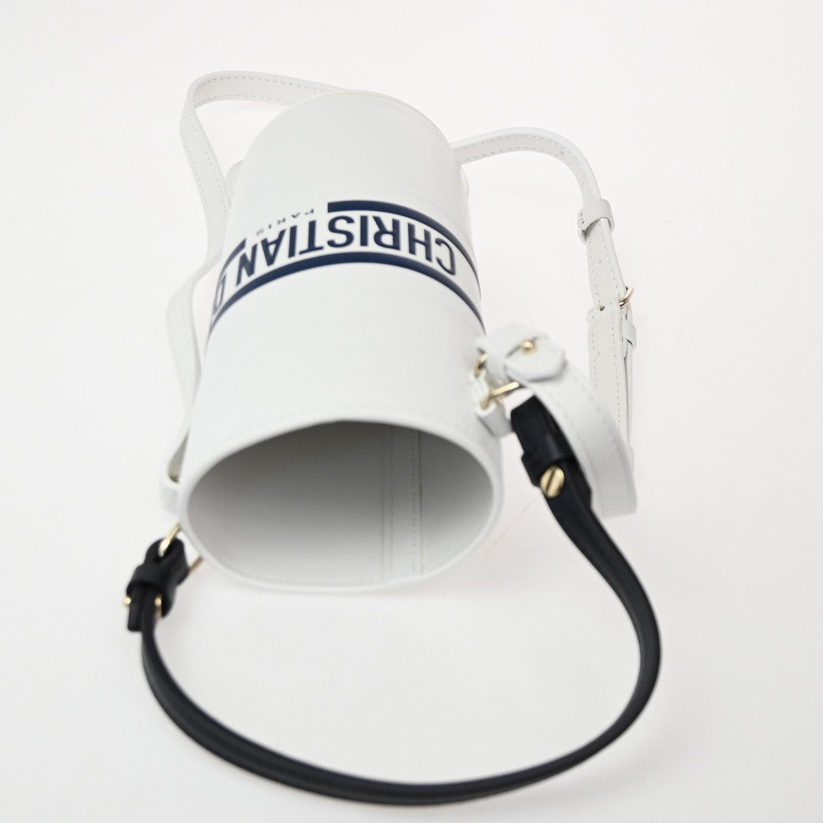 Christian Dior Vibe Bottle Holder Printed Leather, White, Leather, Shoulder Bag