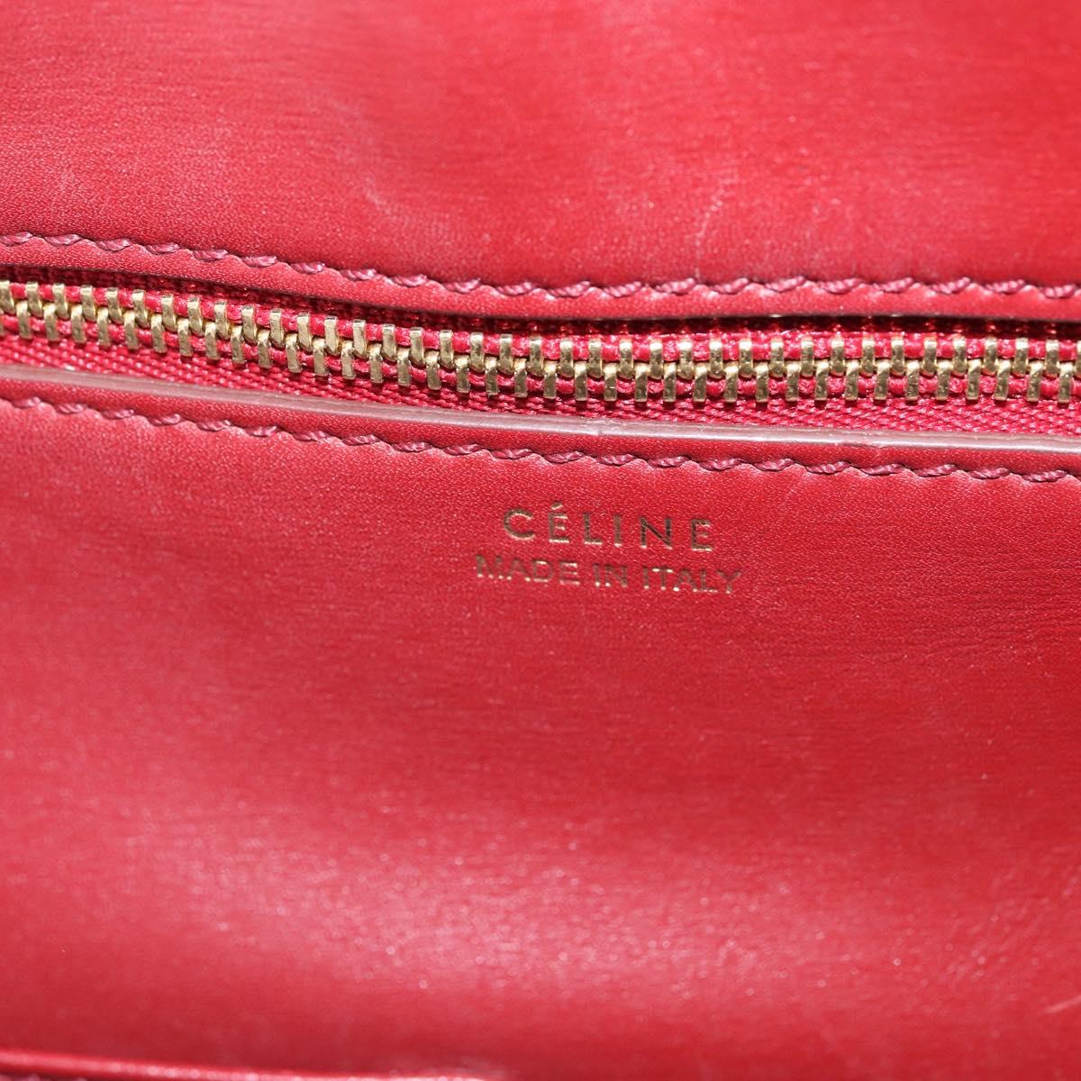 Celine Tie Tote leather, RED, LEATHER, Tote bag