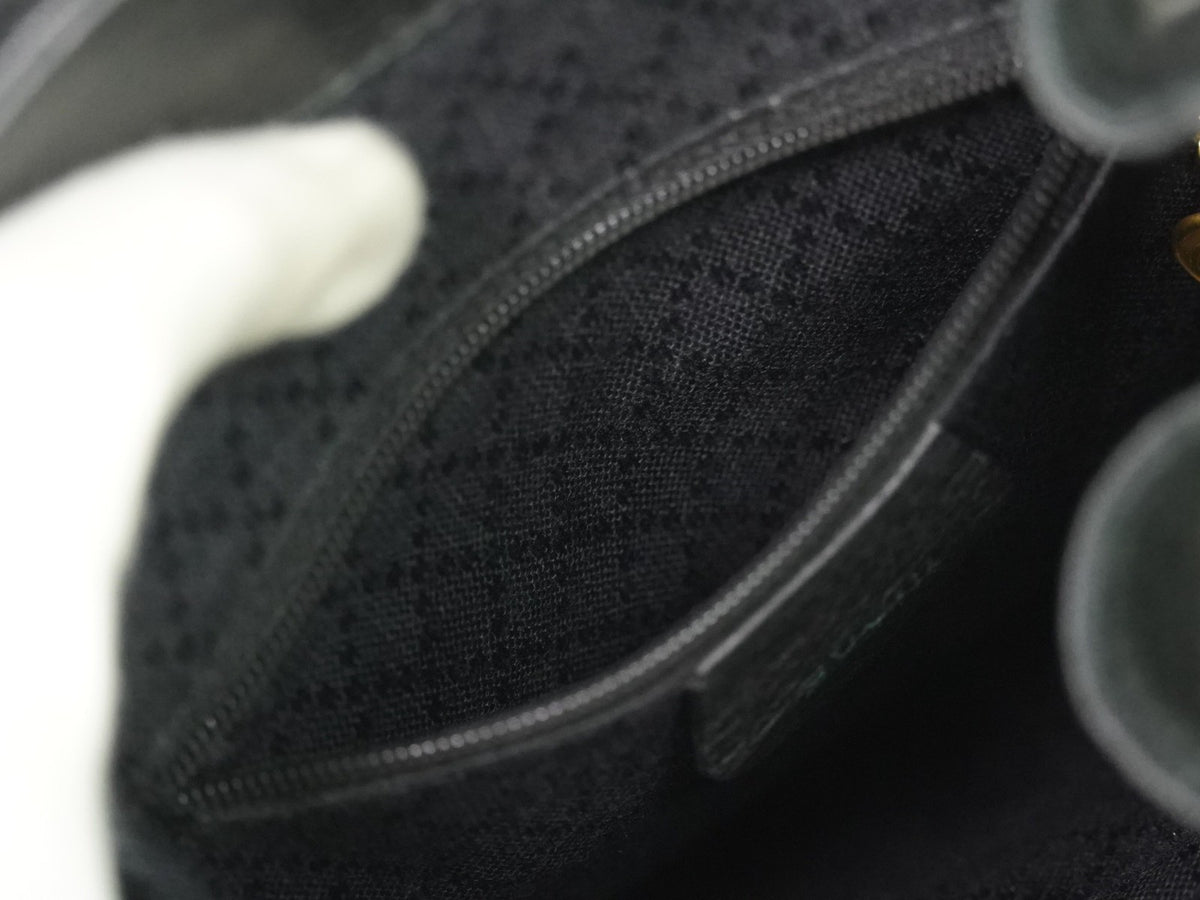 Gucci Vintage Bamboo Suede, Black, Suede, Backpack