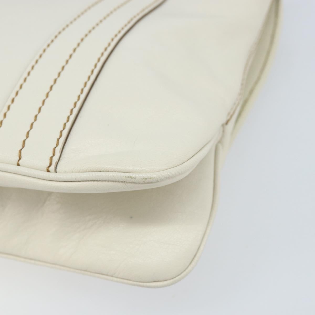 Gucci Vintage Leather, White, Leather, Handbag