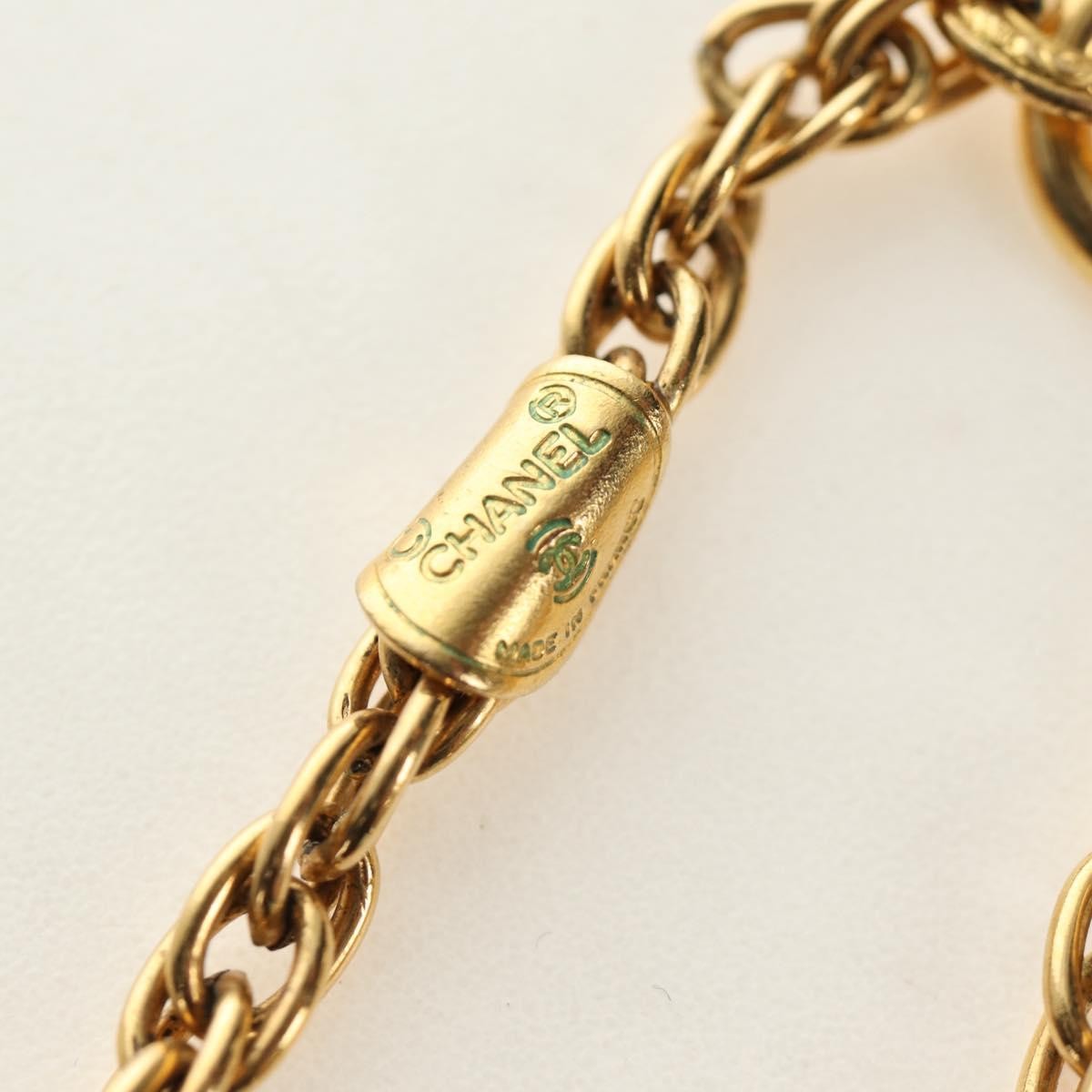 Chanel CC Pendant Metal with Crystals, Gold, Metal, Necklace
