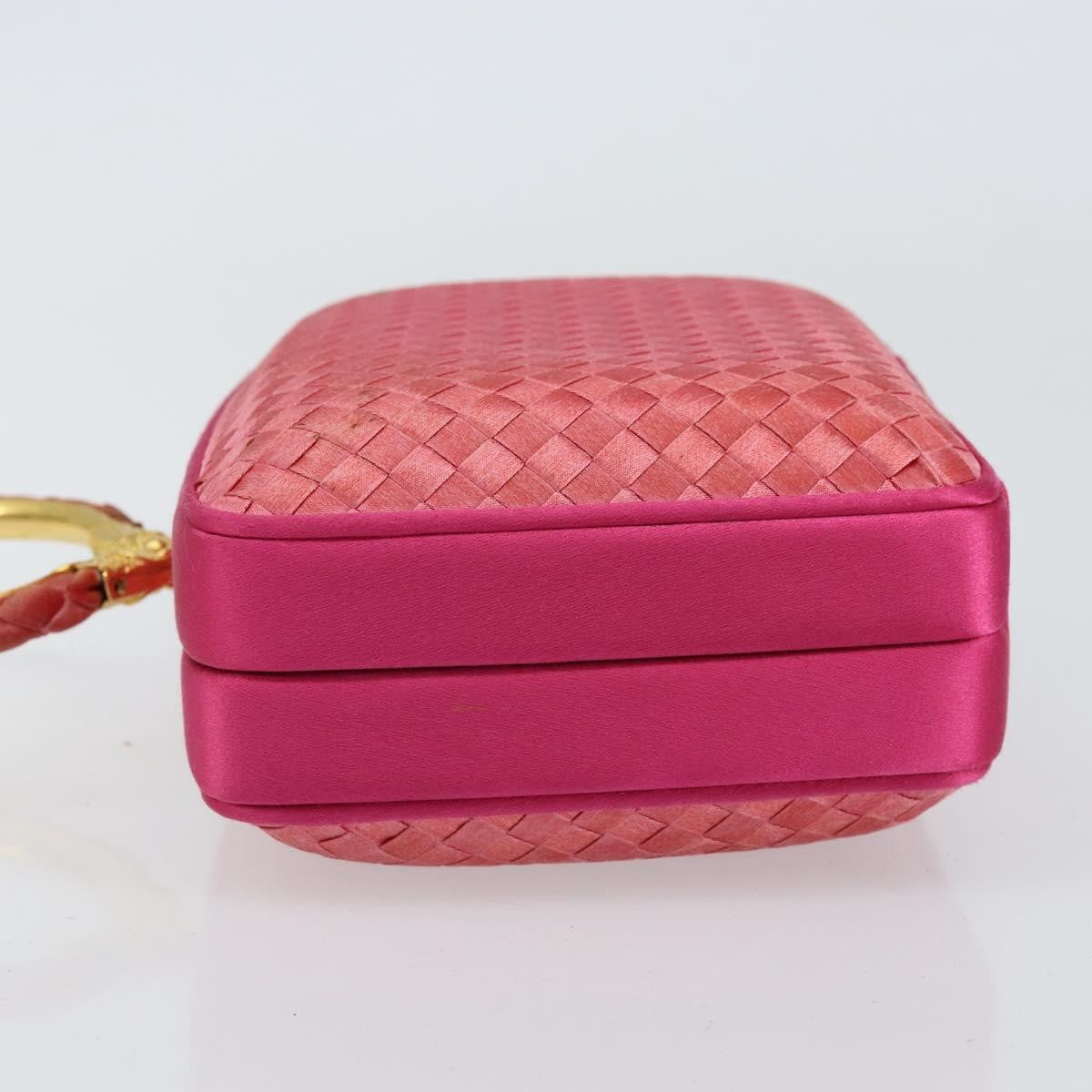Bottega Veneta Intrecciato Clutch Satin, Pink, Satin, Clutch