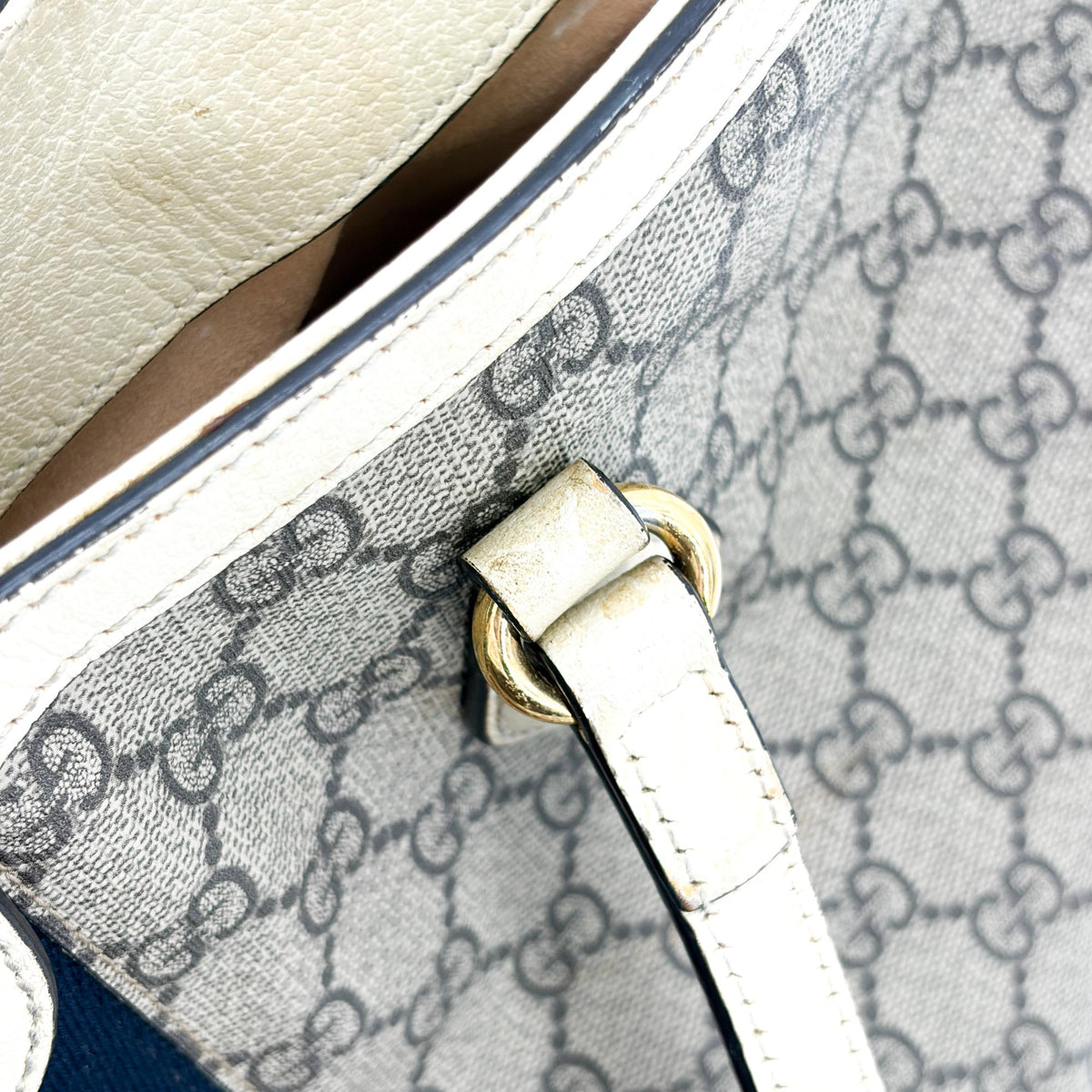 Gucci Ophidia Shopping GG Coated Canvas, Beige, Canvas, Tote Bag
