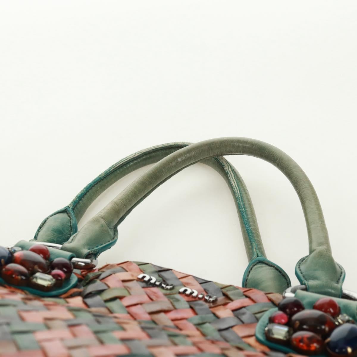 Miu Miu Chain Handle Pleated Leather, Multicolour, Leather, Handbag