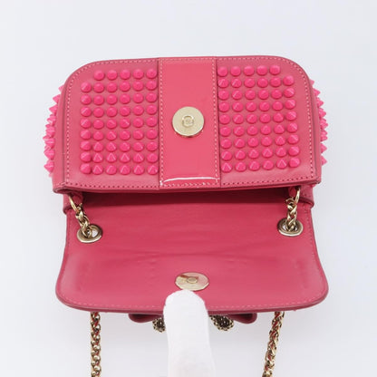 Christian Louboutin Sweet Charity Spiked Leather, Pink, Leather, Crossbody Bag