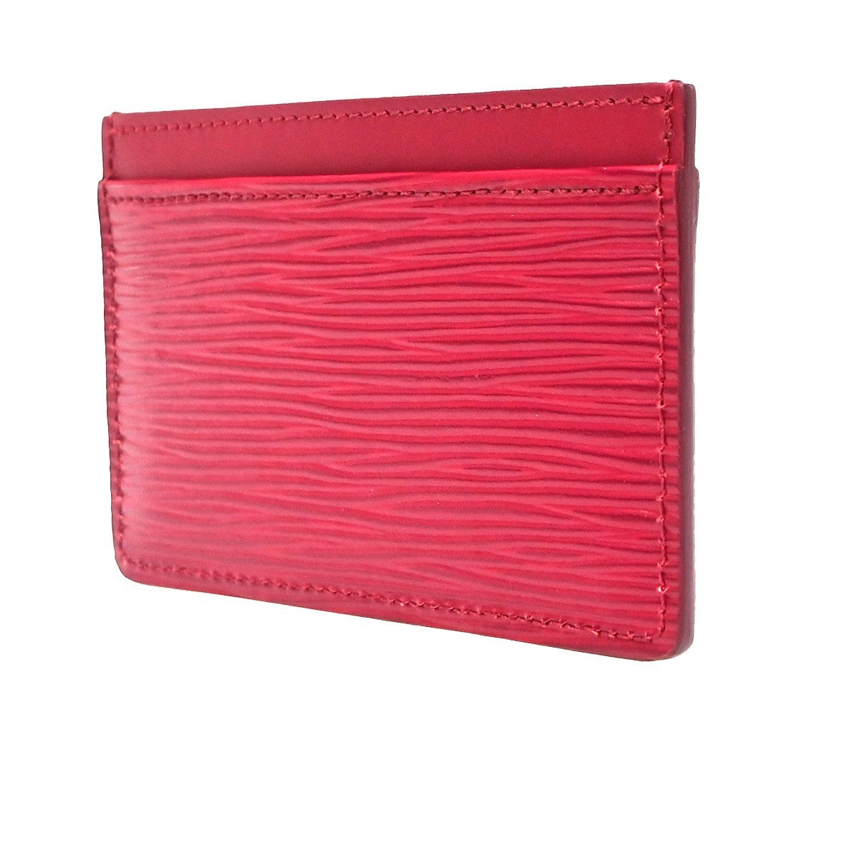Louis Vuitton Porte Cartes Simple Card Holder Epi Leather, Red, Leather, Card Holder