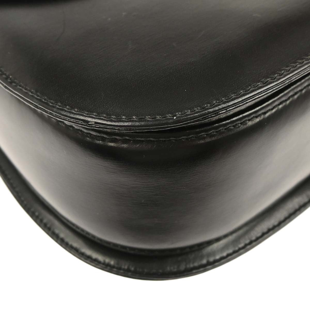 Gucci Vintage Convertible Bamboo Top Handle Leather, Black, Leather, Handbag