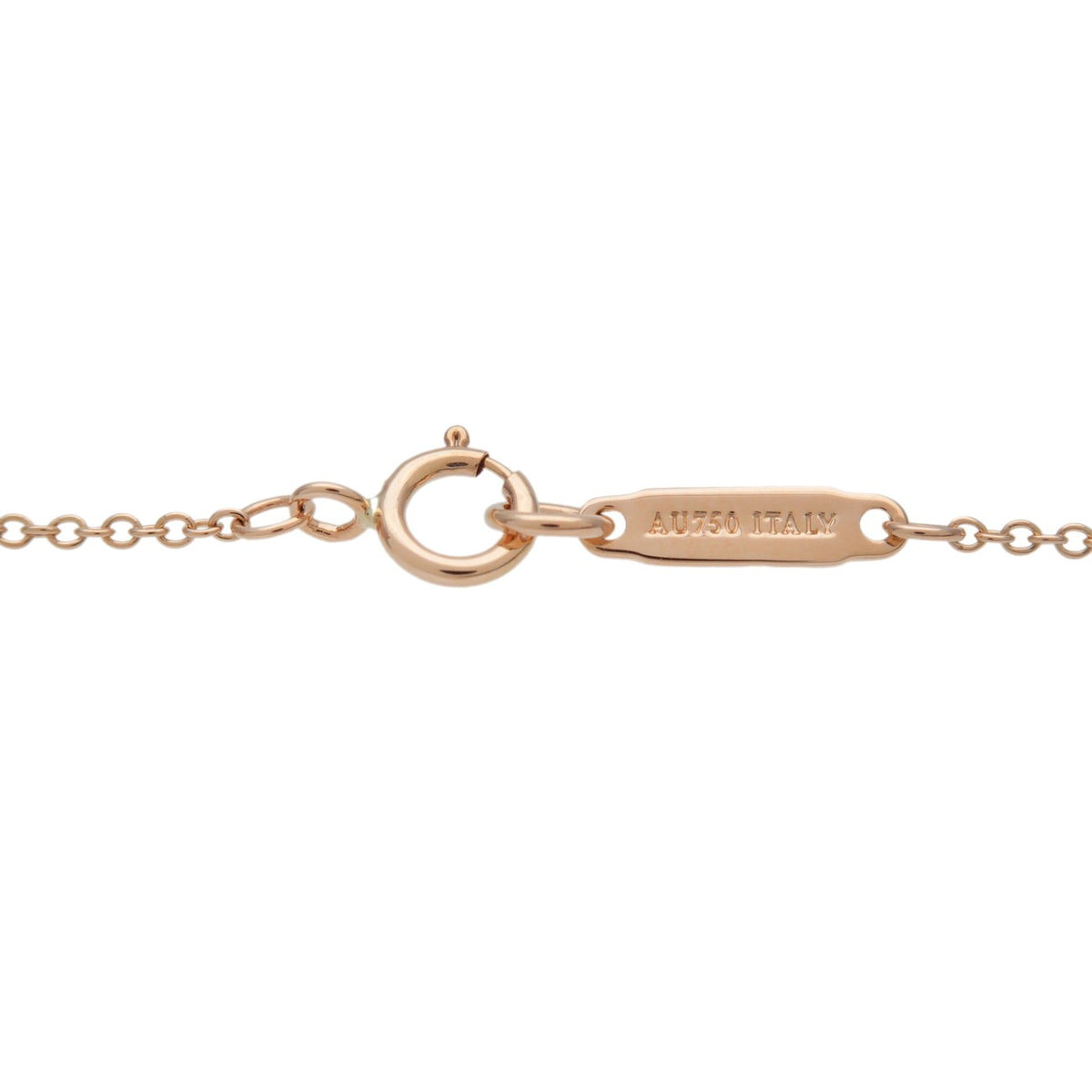 Tiffany & Co. 1837 Circle Pendant 18K Rose Gold with Diamond, Gold, Rose Gold, Necklace