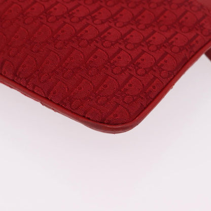 Christian Dior Vintage Street Chic Diorissimo Canvas with Leather, Red, Canvas, Shoulder Bag