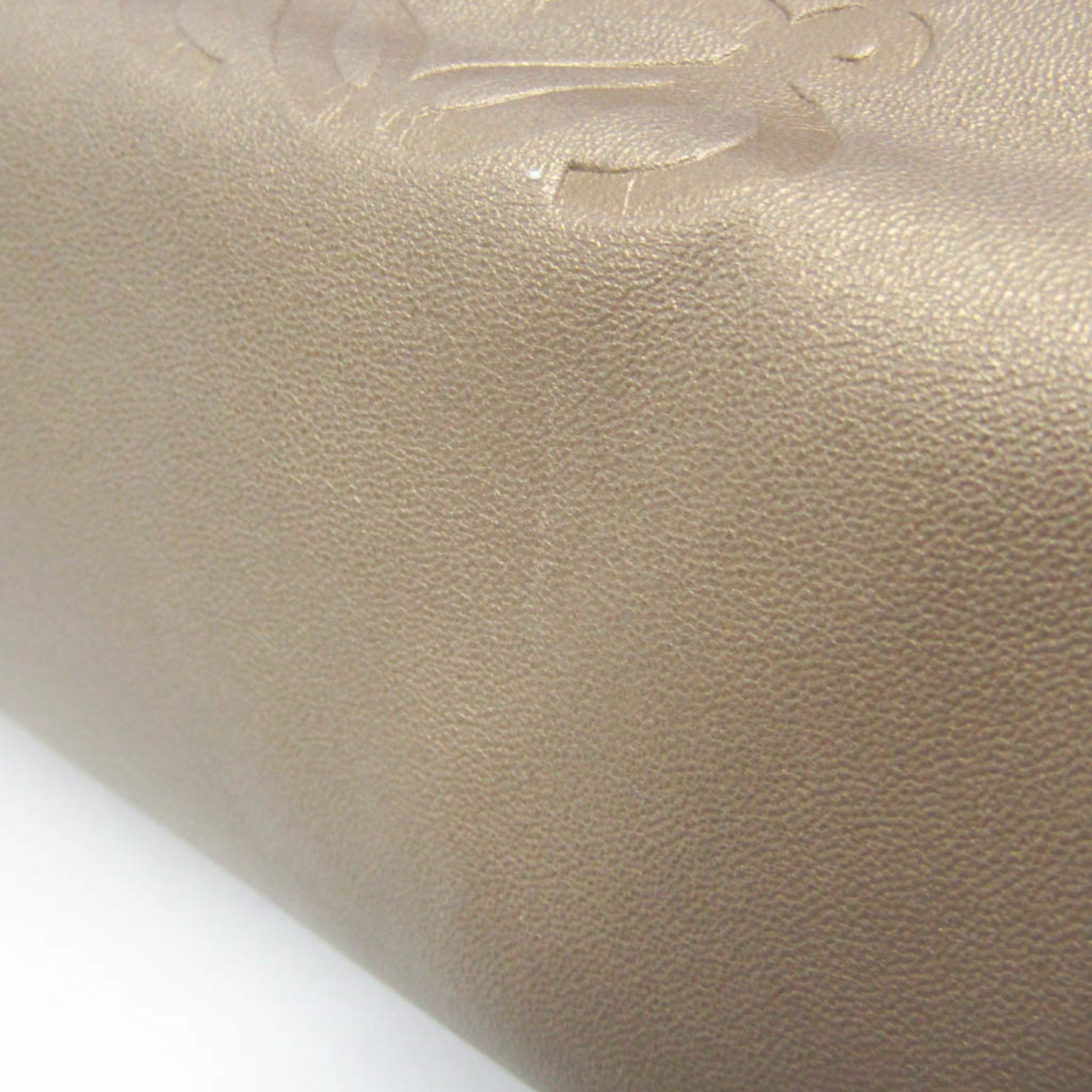 Loewe Anagram Logo Nappa Aire Hand Leather, Gold, Leather, Handbag