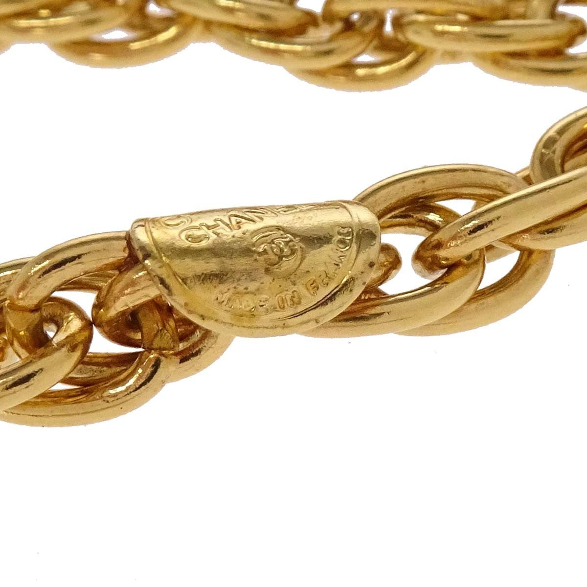 Chanel Vintage CC Pendant Drop Metal with Gripoix, Multicolour, Gold Plated, Necklace