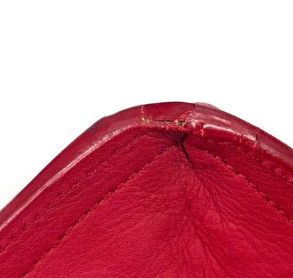 Saint Laurent Chyc Cabas Leather, Red, Leather, Tote Bag