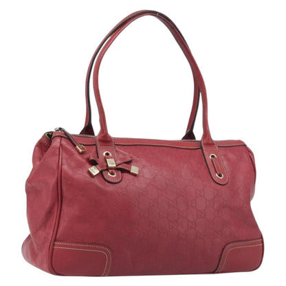 Gucci Princy Boston Guccissima Leather, Red, Leather, Handbag