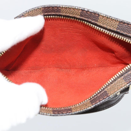 Louis Vuitton Manosque Pochette Damier, Brown, Canvas, Clutch