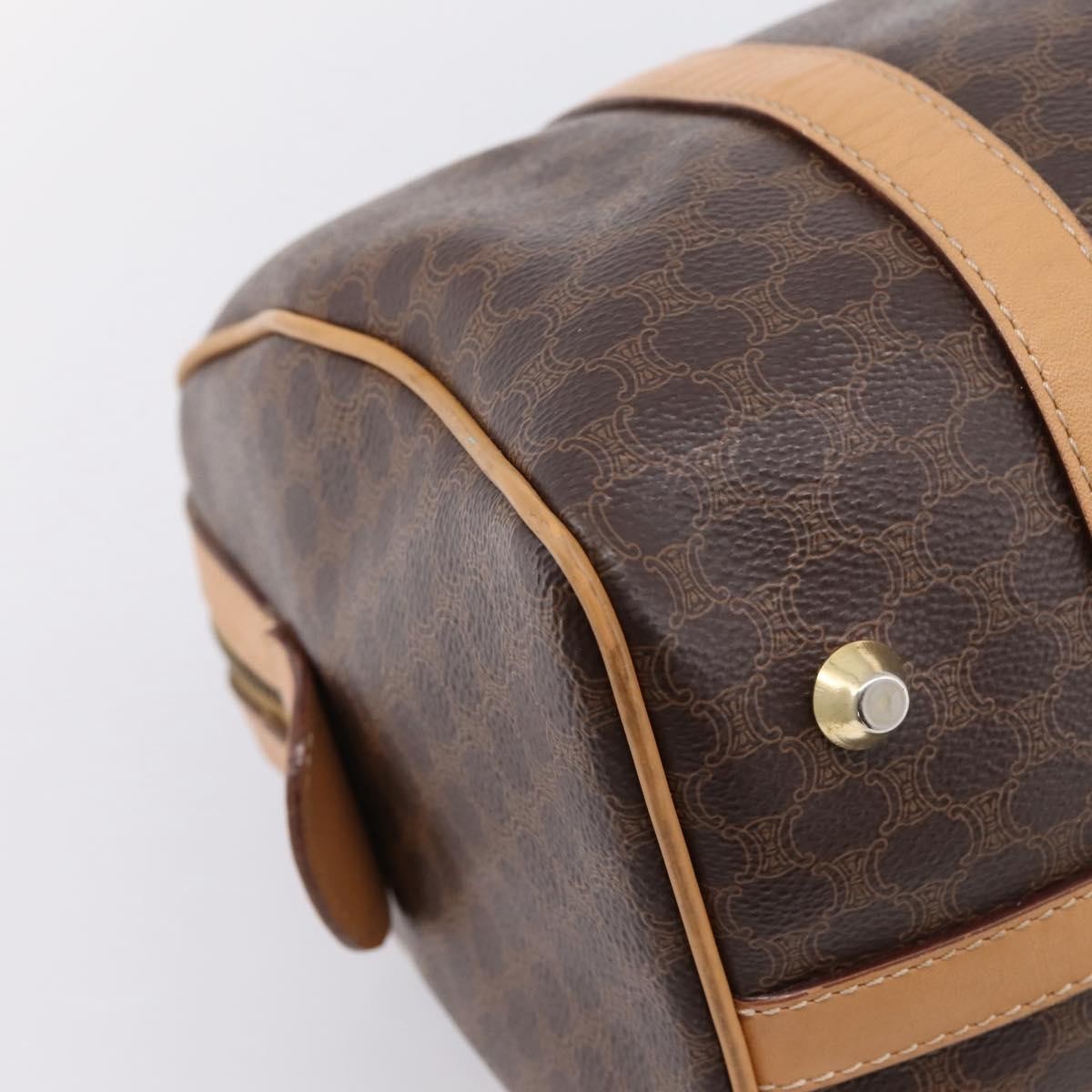 Celine boston Macadam Canvas, Brown, Canvas, Travel Bag