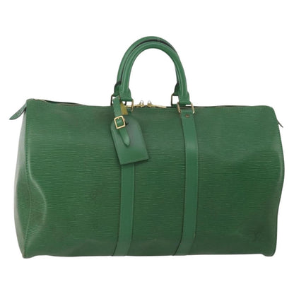 Louis Vuitton Keepall Bag Epi Leather, Green, Leather, Travel Bag