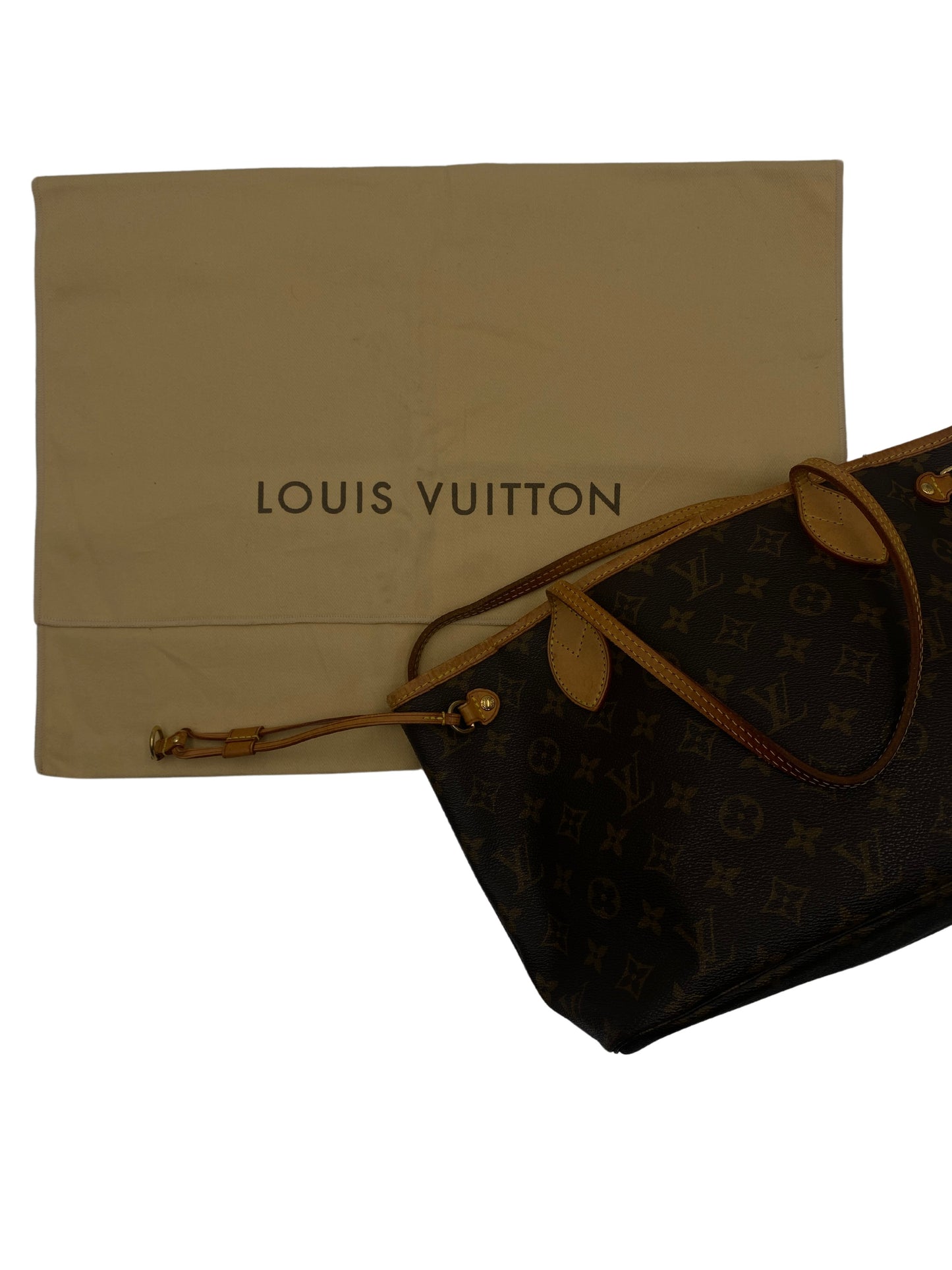 Louis Vuitton Neverfull PM, Brown, Canvas, tote