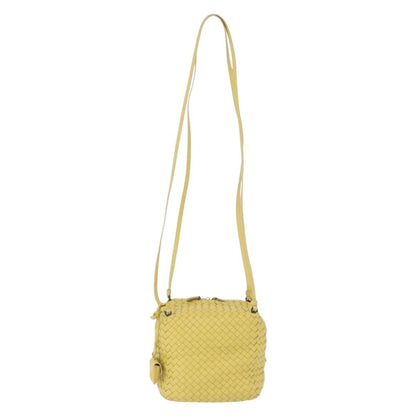 Bottega Veneta Zip Cube Messenger Intrecciato Nappa, Yellow, Leather, Shoulder Bag