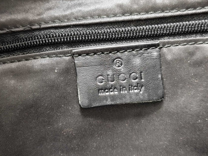 Gucci Bamboo Top Handle GG Canvas, Navy, Canvas, Handbag