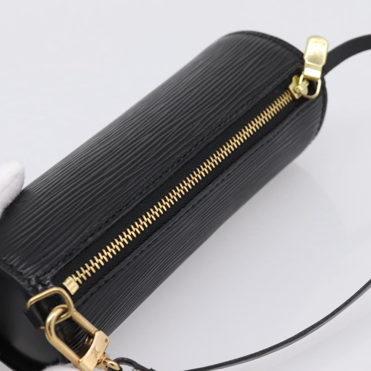Louis Vuitton Soufflot Pochette Epi Leather, Black, Leather, Clutch