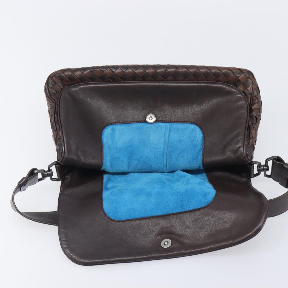 Bottega Veneta Intrecciato Shoulder Leather, Brown, Leather, Shoulder Bag