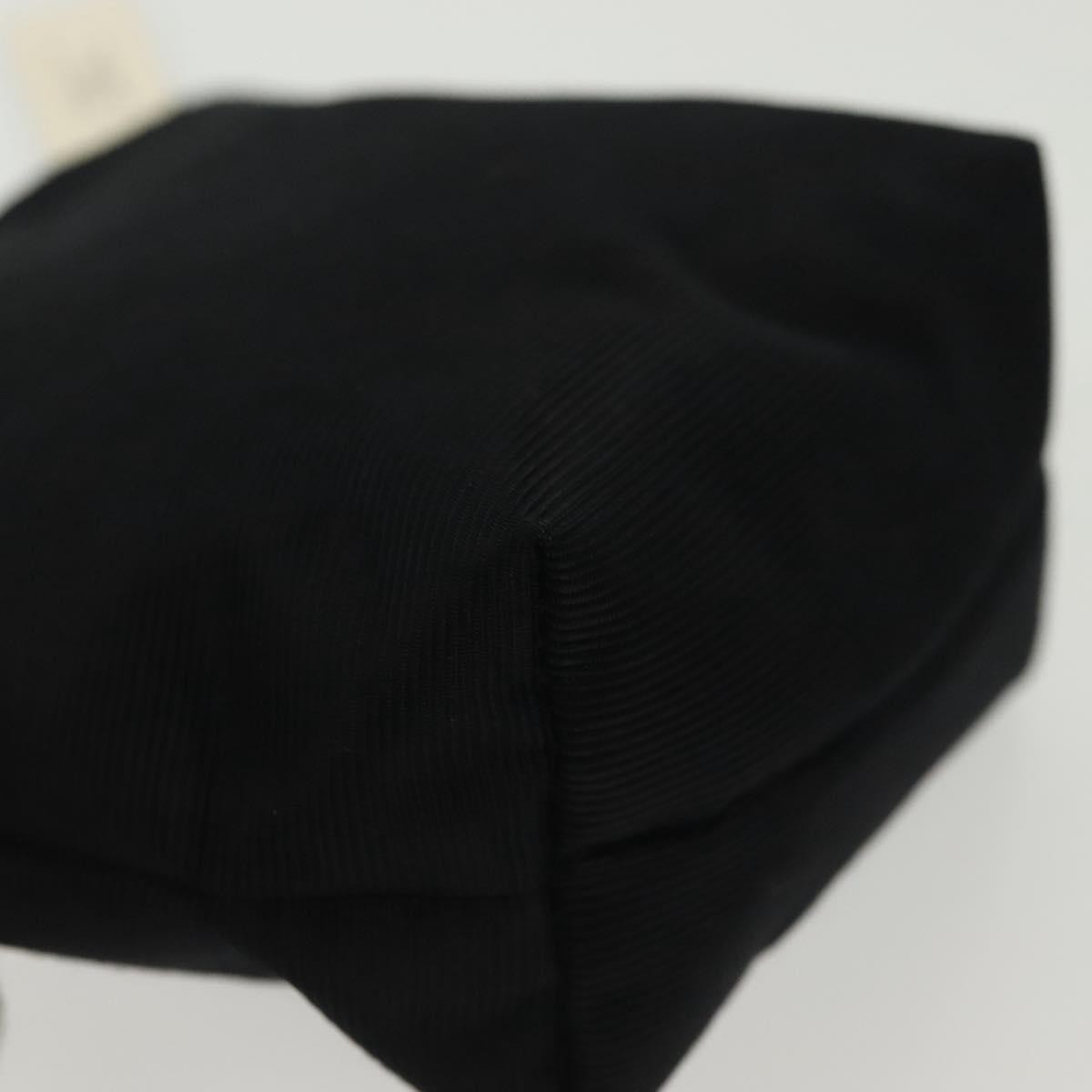 Celine Circle Logo Pouch Nylon, Black, Nylon, Clutch