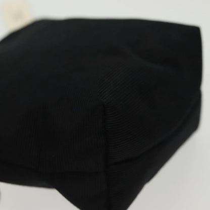 Celine Circle Logo Pouch Nylon, Black, Nylon, Clutch