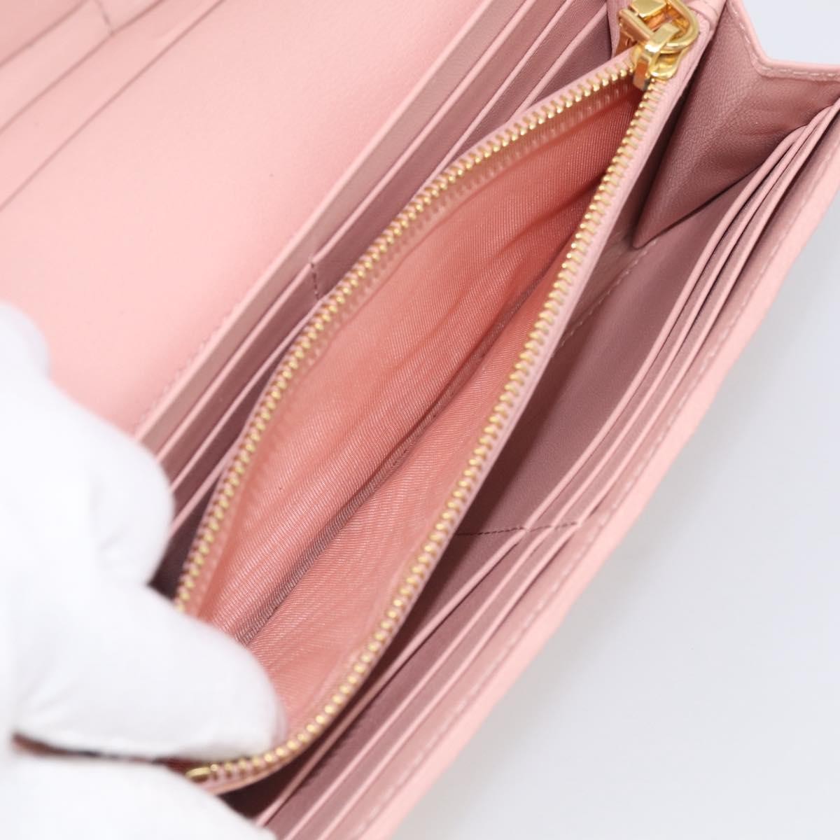 Miu Miu Matelasse Leather, Pink, Leather, Wallet