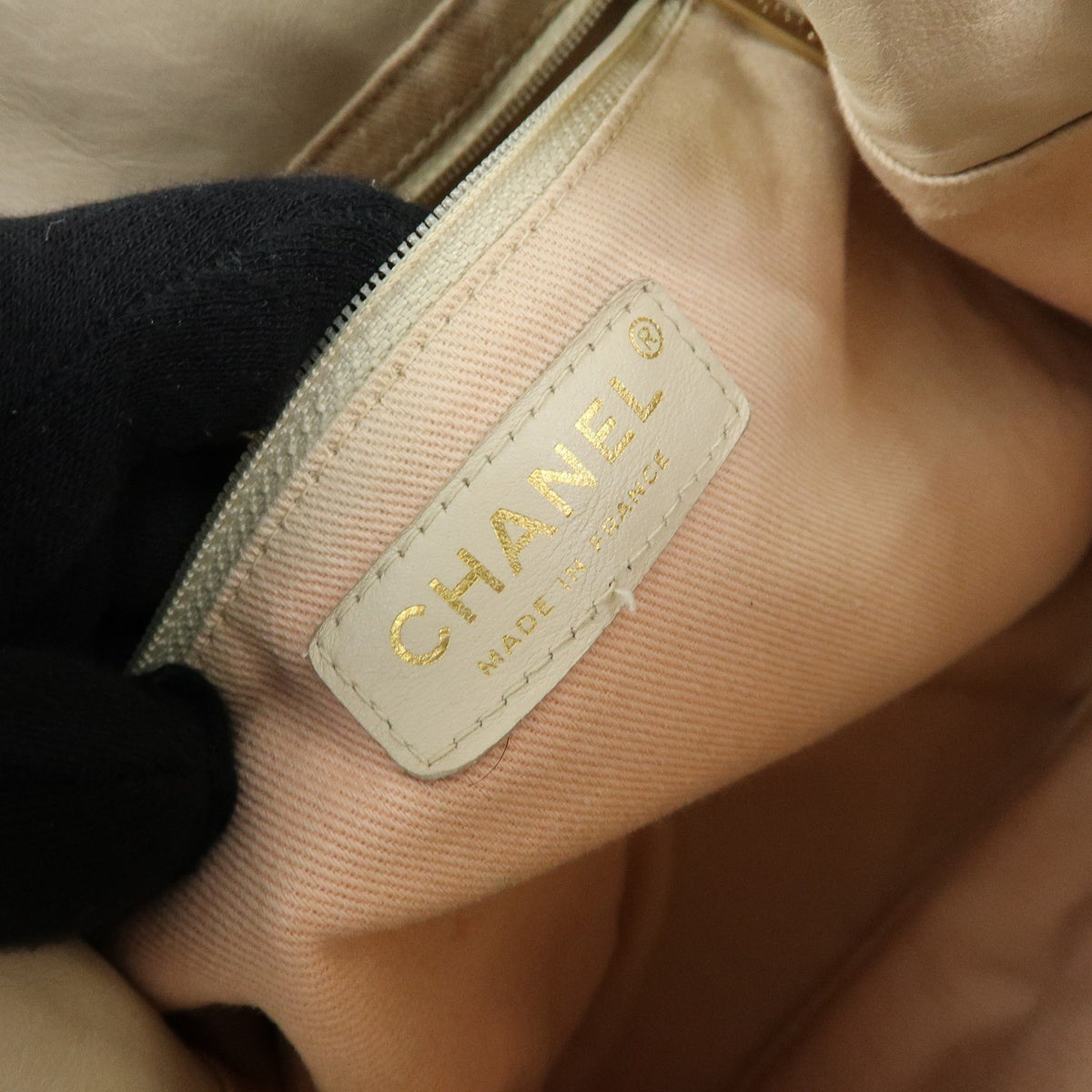 Chanel Camellia Lambskin, Beige, Leather, Tote Bag